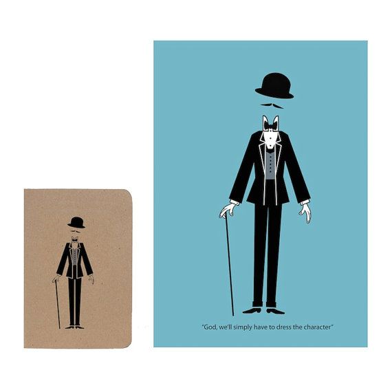 Special offer Gent print and notebook by At it Again! Etsy