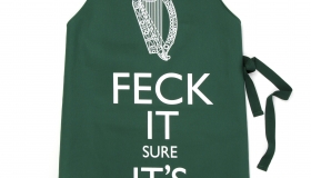 Grand Grand - Green Printed Feck It Apron - High Res