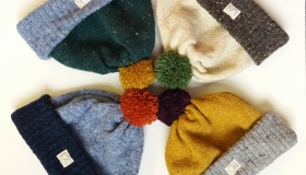 Liadain Aiken Merino Wool Bobble hats
