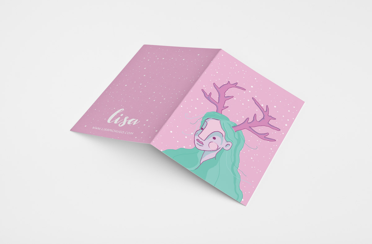 Lisa_McHugo_Deer_girl_Card