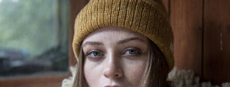 Liadain Aiken stall at the Dublin Flea Christmas Market Merino wool beanie and Merino wool raglan jumper. Photo Jeannie O'Brien copy