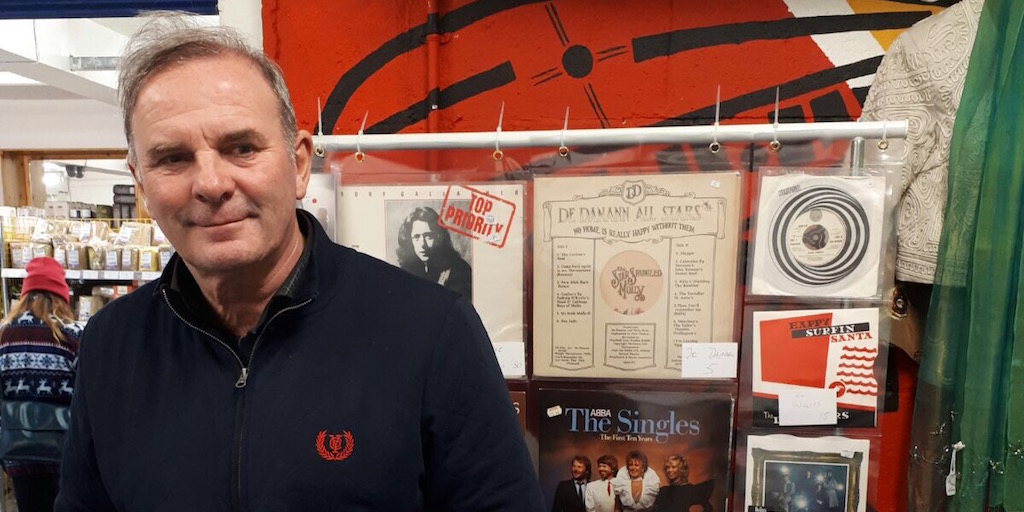 Brendan Butler Vinyl stall at the Dublin Flea Christmas Market