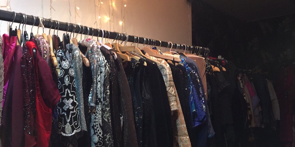Blackbird Vintage clothing stall at the Dublin Flea Christmas Market